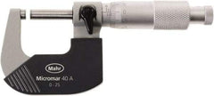 Mahr - 75 to 100mm Range, 0.01mm Graduation, Mechanical Outside Micrometer - Ratchet Stop Thimble - Industrial Tool & Supply