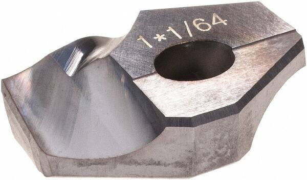 Hertel - Series HMD, 1-1/64" Diam Grade HC225MD 140° Replaceable Drill Tip - Carbide, TiCN Finish - Industrial Tool & Supply