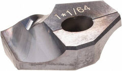 Hertel - Series HMD, 1-1/64" Diam Grade HC225MD 140° Replaceable Drill Tip - Carbide, TiCN Finish - Industrial Tool & Supply