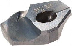 Hertel - Series HMD, 25/32" Diam Grade HC225MD 140° Replaceable Drill Tip - Carbide, TiCN Finish - Industrial Tool & Supply