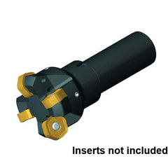 Kennametal - 45° Lead Angle, 51.01mm Max Cut Diam, 40mm Min Cut Diam, 4.5mm Max Depth of Cut, Indexable Chamfer and Angle End Mill - 3 Inserts, HNGJ0905ANENLD Insert Style, 107mm Overall Length, Through Coolant, Straight Shank, 90° Included Angle - Industrial Tool & Supply