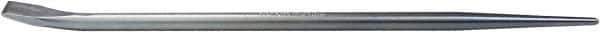 Mayhew - 15" OAL Straight Pry Bar - 1/2" Wide, Zinc Plated Steel - Industrial Tool & Supply