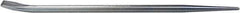 Mayhew - 15" OAL Straight Pry Bar - 1/2" Wide, Zinc Plated Steel - Industrial Tool & Supply