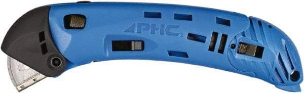 PHC - Springback Safety Cutter - Blue ABS Handle, 1 Blade Included - Industrial Tool & Supply