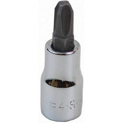 SK - Screwdriver & Drag Link Sockets - 3/8"DR #4 CHRM PHILLIPS SCRDRVR SCKT BIT - Industrial Tool & Supply