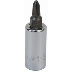 SK - Screwdriver & Drag Link Sockets - 3/8"DR #1 CHRM PHILLIPS SCRDRVR SCKT BIT - Industrial Tool & Supply