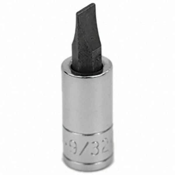 SK - Screwdriver & Drag Link Sockets - 3/8"DR 9/32" CHRM SLOTTED SCRDRVR SCKT BIT - Industrial Tool & Supply