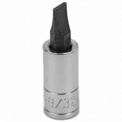 SK - Screwdriver & Drag Link Sockets - 3/8"DR 9/32" CHRM SLOTTED SCRDRVR SCKT BIT - Industrial Tool & Supply