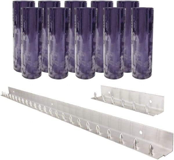 Aleco - 5' Door Width x 8' Door Height PVC Clear Smooth Strip Door Kit - Clear - Industrial Tool & Supply