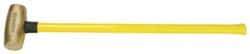 American Hammer - 8 Lb Head Nonsparking Hammer - 33" OAL, 30-1/2" Long Fiberglass Handle - Industrial Tool & Supply