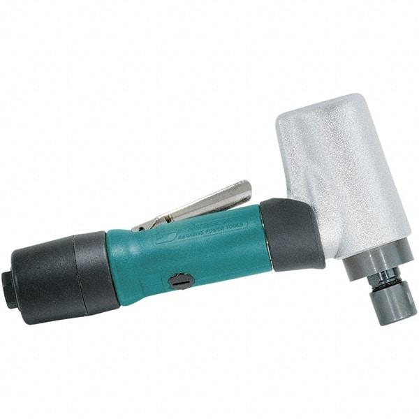 Dynabrade - 1/4" Collet, Angle Handle, Air Angle Die Grinder - 18,000 RPM, Rear Exhaust, 22.98 CFM, 0.5 hp, 90 psi, 1/4 NPT Inlet - Industrial Tool & Supply