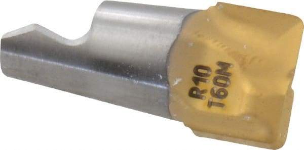 Seco - MM10 MD04 Grade T60M Carbide End Milling Tip Insert - TiAlN/TiN Finish, 2 Flutes, 0.394" Cutting Diam, 0.27" Depth of Cut, 0.334" Extension, 0.039" Cnr Rad - Industrial Tool & Supply