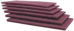 Norton - Very Fine Grade, Aluminum Oxide Hand Pad - Maroon, 6" Wide x 9" Long, Nonwoven - Industrial Tool & Supply