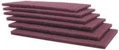 Norton - Very Fine Grade, Aluminum Oxide Hand Pad - Maroon, 6" Wide x 9" Long, Nonwoven - Industrial Tool & Supply