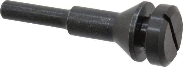 Value Collection - 3/8" Hole, Screw Lock Wheel Mandrel - 2" OAL, 1/2" Max Wheel Width, 1/4" Shank Diam - Industrial Tool & Supply