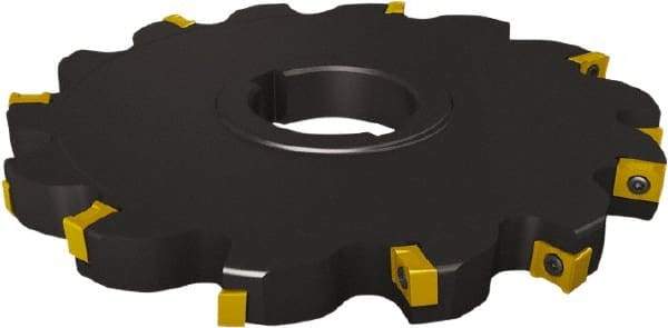 Seco - Arbor Hole Connection, 1/2" Cutting Width, 1.811" Depth of Cut, 6" Cutter Diam, 1-1/2" Hole Diam, 7 Tooth Indexable Slotting Cutter - 335.18 Toolholder, LNK.. 08.. Insert - Industrial Tool & Supply