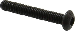 Value Collection - #10-32 UNF Hex Socket Drive, Button Screw - Alloy Steel, Black Oxide Finish, Fully Threaded, 1-1/4" Length Under Head - Industrial Tool & Supply