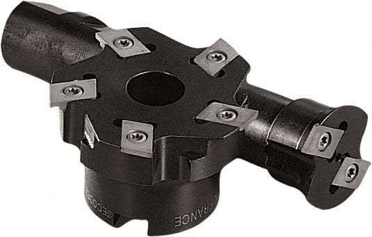 Seco - Arbor Hole Connection, 0.2028" Cutting Width, 0.2028" Depth of Cut, 63mm Cutter Diam, 0.8661" Hole Diam, Indexable Slotting Cutter - R335.15 Toolholder, R335.15-18 Insert, Right Hand Cutting Direction - Industrial Tool & Supply