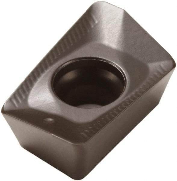 Seco - XOMX120408 ME08 Grade T350M Carbide Milling Insert - TiCN/Al2O3 Finish, 0.187" Thick, 0.031" Corner Radius - Industrial Tool & Supply