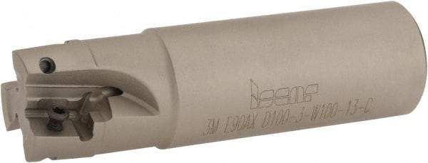 Iscar - 1" Cut Diam, 1/2" Max Depth of Cut, 1" Shank Diam, 3-1/2" OAL, Indexable Square Shoulder End Mill - 3M AXKT 1304.../2006... Inserts, Weldon Shank, 90° Lead Angle, Through Coolant, Series Mill2000 - Industrial Tool & Supply