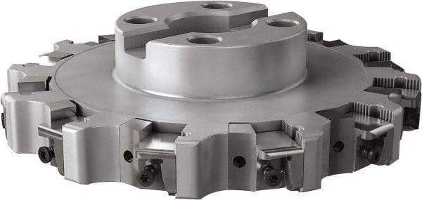 Seco - Shell Mount Connection, 0.63" Cutting Width, 2.209" Depth of Cut, 8" Cutter Diam, 1-1/2" Hole Diam, 12 Tooth Indexable Slotting Cutter - R335.25 Toolholder, XNHQ, LNHQ Insert, Right Hand Cutting Direction - Industrial Tool & Supply
