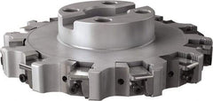 Seco - Shell Mount Connection, 0.63" Cutting Width, 2.209" Depth of Cut, 8" Cutter Diam, 1-1/2" Hole Diam, 12 Tooth Indexable Slotting Cutter - R335.25 Toolholder, XNHQ, LNHQ Insert, Right Hand Cutting Direction - Industrial Tool & Supply