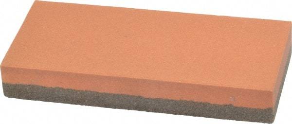 Norton - 4" Long x 1-3/4" Wide x 5/8" Thick, Aluminum Oxide Sharpening Stone - Rectangle, Coarse, Fine Grade - Industrial Tool & Supply
