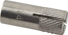 Red Head - 3/8" Diam, 3/8" Drill, 2-1/4" Min Embedment Drop-In Concrete Anchor - 303, 18-8 Stainless Steel, Slotted Drive, 3/8" Thread Length - Industrial Tool & Supply