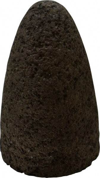 Norton - Type 16, 1-3/4" Max Diam, 3" Head Thickness, 24 Grit Cone - Aluminum Oxide, Very Coarse Grade, 5/8-11 Shank Thread - Industrial Tool & Supply