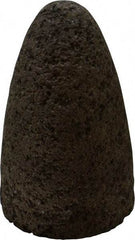 Norton - Type 16, 1-3/4" Max Diam, 3" Head Thickness, 24 Grit Cone - Aluminum Oxide, Very Coarse Grade, 5/8-11 Shank Thread - Industrial Tool & Supply