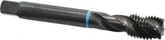 Emuge - M16x2.00 Metric Coarse 3 Flute 6H Modified Bottoming Spiral Flute Tap - Cobalt, Oxide Finish, 110mm OAL, Right Hand Flute, Right Hand Thread, Series Enorm-VA - Industrial Tool & Supply
