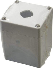 Eaton Cutler-Hammer - 1 Hole, 22-1/2mm Hole Diameter, Polycarbonate Pushbutton Switch Enclosure - 3-15/64 Inch High x 3-5/32 Inch Wide x 3-35/64 Inch Deep, 4, 12, 13, 4X NEMA Rated - Industrial Tool & Supply