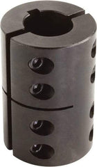 Climax Metal Products - 2" Inside x 3-1/4" Outside Diam, Two Piece Rigid Coupling with Keyway - 4-7/8" Long x 1/2" Keyway Width x 1/4" Keyway Depth - Industrial Tool & Supply