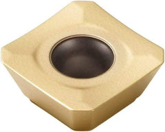 Seco - SEEX09T3 M08 Grade F40M Carbide Milling Insert - TiAlN/TiN Finish, 0.156" Thick, 3/8" Inscribed Circle - Industrial Tool & Supply