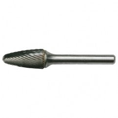 SF-15 Standard Cut Solid Carbide Bur-Round Nose Tree Shape - Industrial Tool & Supply