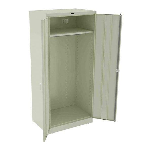 Tennsco - 1 Shelf Wardrobe Storage Cabinet - Steel, 36" Wide x 24" Deep x 78" High, Putty - Industrial Tool & Supply