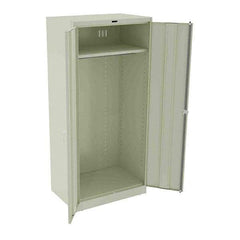 Tennsco - 1 Shelf Wardrobe Storage Cabinet - Steel, 36" Wide x 24" Deep x 78" High, Putty - Industrial Tool & Supply