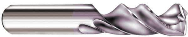 SGS - 15/64" 145° Spiral Flute Solid Carbide Screw Machine Drill Bit - TiN Finish, Right Hand Cut, 1" Flute Length, 2-5/8" OAL, Standard Point, Straight Shank - Industrial Tool & Supply