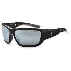 Baldr Silver Mirror Lens Black Safety Glasses - Industrial Tool & Supply