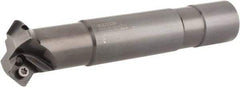 Seco - 45° Lead Angle, 1.55" Max Cut Diam, 1.039" Max Cut Diam, 5/8" Min Cut Diam, 0.2" Max Depth of Cut, Indexable Chamfer & Angle End Mill - 2 Inserts, SPMX 0903.. Insert Style, 4.33" OAL, Straight Shank - Industrial Tool & Supply