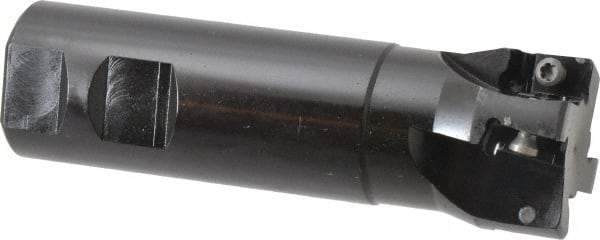 Seco - 1-1/2" Cut Diam, 0.59" Max Depth of Cut, 1-1/4" Shank Diam, 4.53" OAL, Indexable Square Shoulder End Mill - AP.. 1604 Inserts, Weldon Shank, 90° Lead Angle - Industrial Tool & Supply