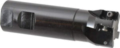 Seco - 1-1/2" Cut Diam, 0.59" Max Depth of Cut, 1-1/4" Shank Diam, 4.53" OAL, Indexable Square Shoulder End Mill - AP.. 1604 Inserts, Weldon Shank, 90° Lead Angle - Industrial Tool & Supply