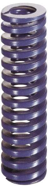 Dayton Lamina - 1-1/4" Hole Diam, 5/8" Rod Diam, 12" Free Length, Blue Die Spring - 9.5 Lb Max Deflection, 4.5" Max Deflection, Medium Duty, Chromium Vanadium Steel - Industrial Tool & Supply