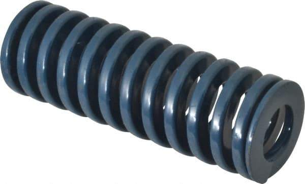Dayton Lamina - 1-1/4" Hole Diam, 5/8" Rod Diam, 3-1/2" Free Length, Blue Die Spring - 34.2 Lb Max Deflection, 1.31" Max Deflection, Medium Duty - Industrial Tool & Supply