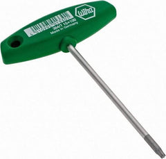Wiha - T15 Torx Key - T-Handle, 100mm Length Under Head - Industrial Tool & Supply