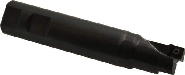 Seco - 1" Cut Diam, 0.31" Max Depth of Cut, 1" Shank Diam, 5.12" OAL, Indexable Square Shoulder End Mill - SPMX 0903 Inserts, Weldon Shank, 90° Lead Angle - Industrial Tool & Supply