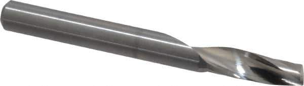Onsrud - 1/4" Cutting Diam x 3/4" Length of Cut, 1 Flute, Upcut Spiral Router Bit - Uncoated, Right Hand Cut, Solid Carbide, 2-1/2" OAL x 1/4" Shank Diam, Single Edge, 21° Helix Angle - Industrial Tool & Supply