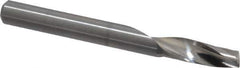 Onsrud - 1/4" Cutting Diam x 3/4" Length of Cut, 1 Flute, Upcut Spiral Router Bit - Uncoated, Right Hand Cut, Solid Carbide, 2-1/2" OAL x 1/4" Shank Diam, Single Edge, 21° Helix Angle - Industrial Tool & Supply