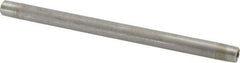 Merit Brass - 1/8" Pipe, 6" Long, Aluminum Pipe Nipple - Grade 6061, Threaded - Industrial Tool & Supply