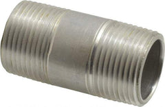 Merit Brass - 3/4" Pipe, 2" Long, Aluminum Pipe Nipple - Grade 6061, Threaded - Industrial Tool & Supply